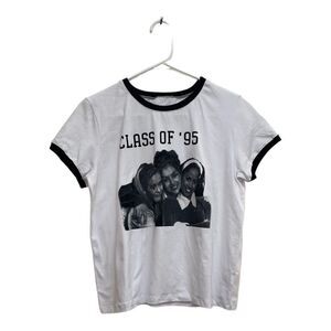 Prince Peter Collection Clueless Class of 95 Graphic Ringer Tee M White